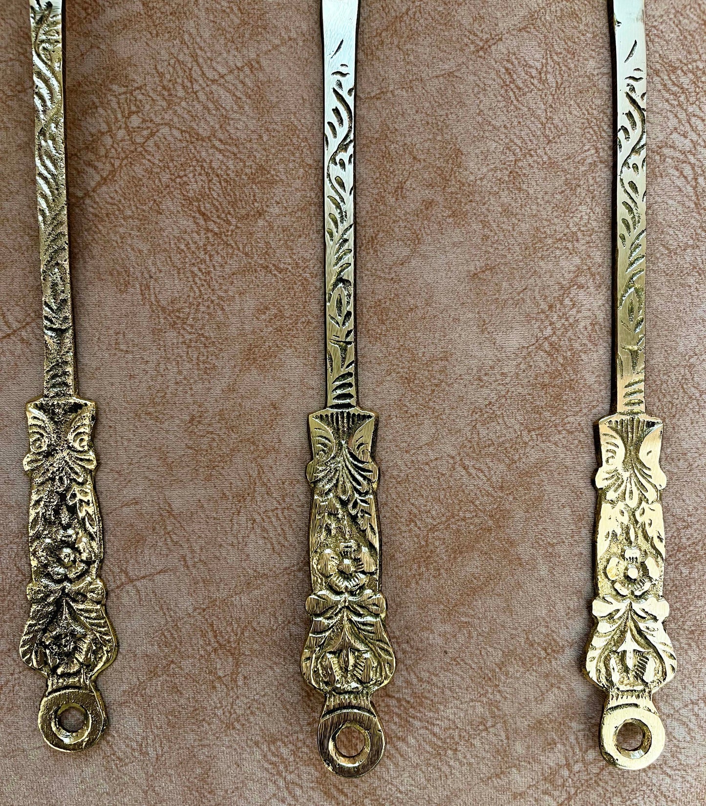 Brass Cooking Spoon Set, Cooking ladle, Brass ladle Spoon Set of 3.