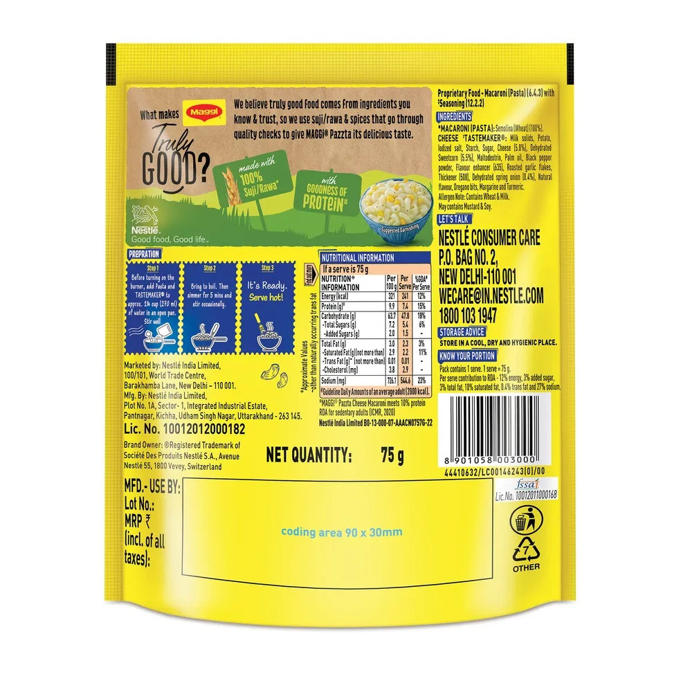 MAGGI Pazzta Instant Pasta - Cheese Macaroni - 75g