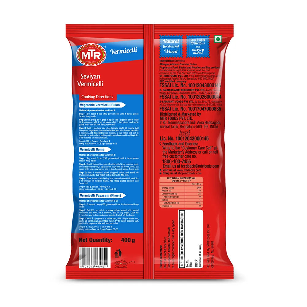 MTR Seviyan Vermicelli 400 g