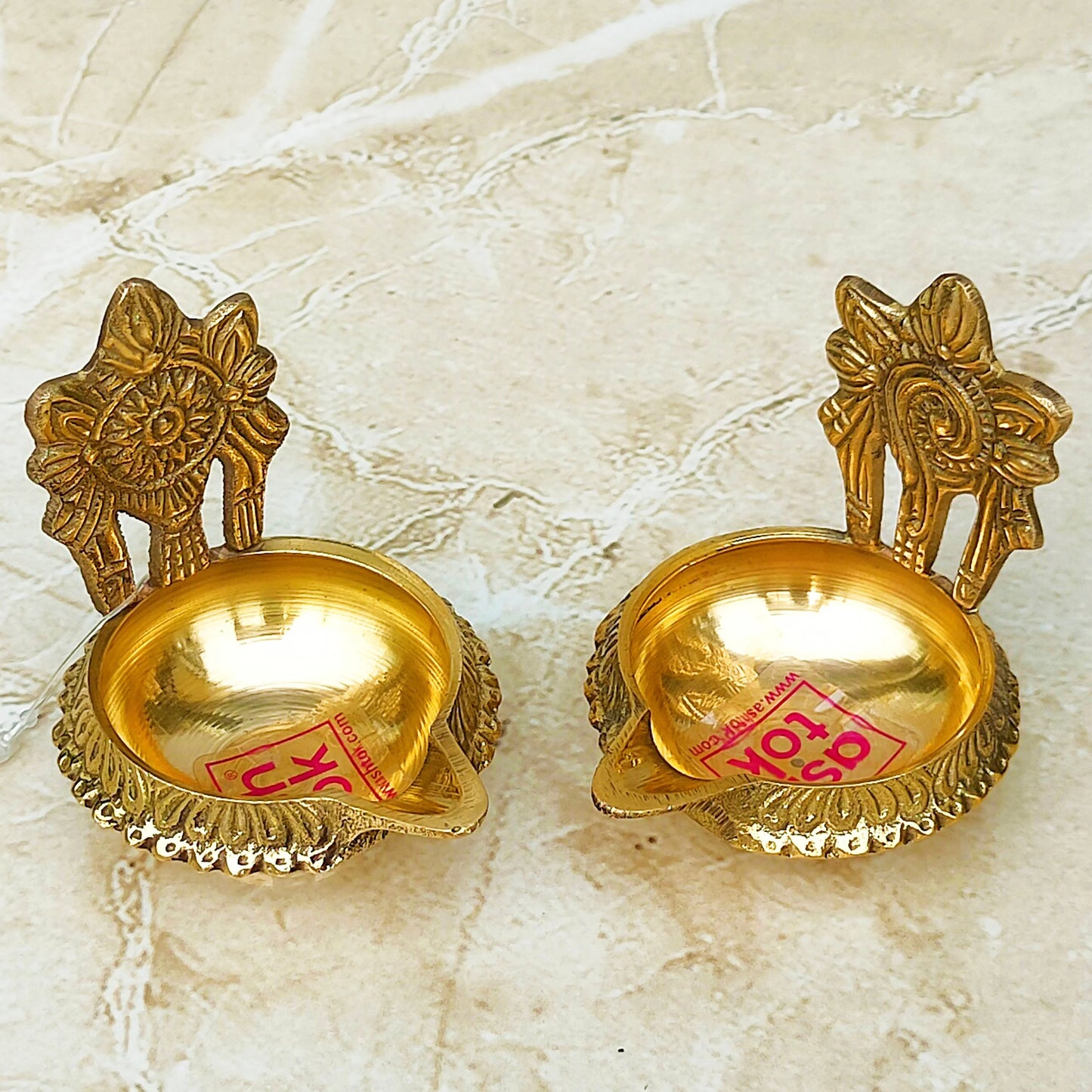 Brass Kuber Diya, Decorative Puja Diya, Oil Lamp, Diwali Diya, Mandir Diya