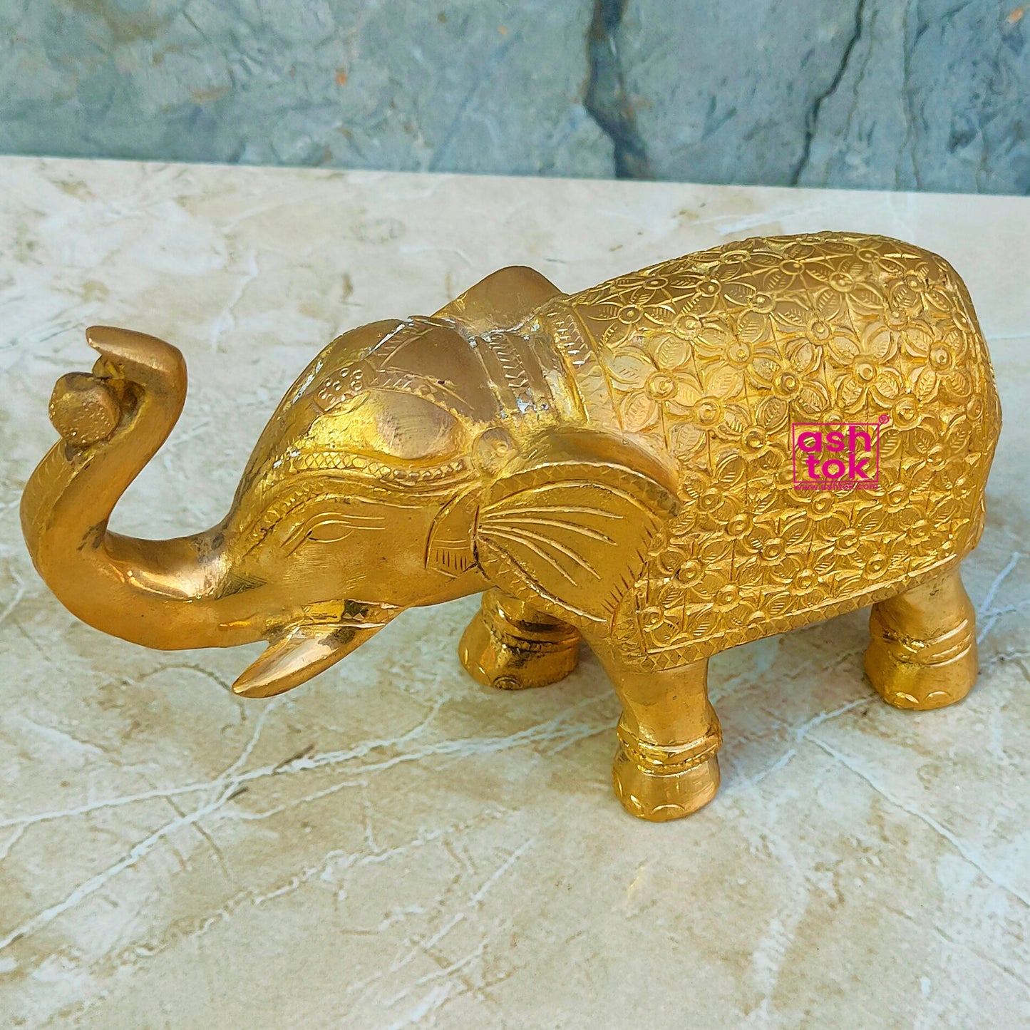 Brass Elephant, Brass Elephant Showpiece Home Decor