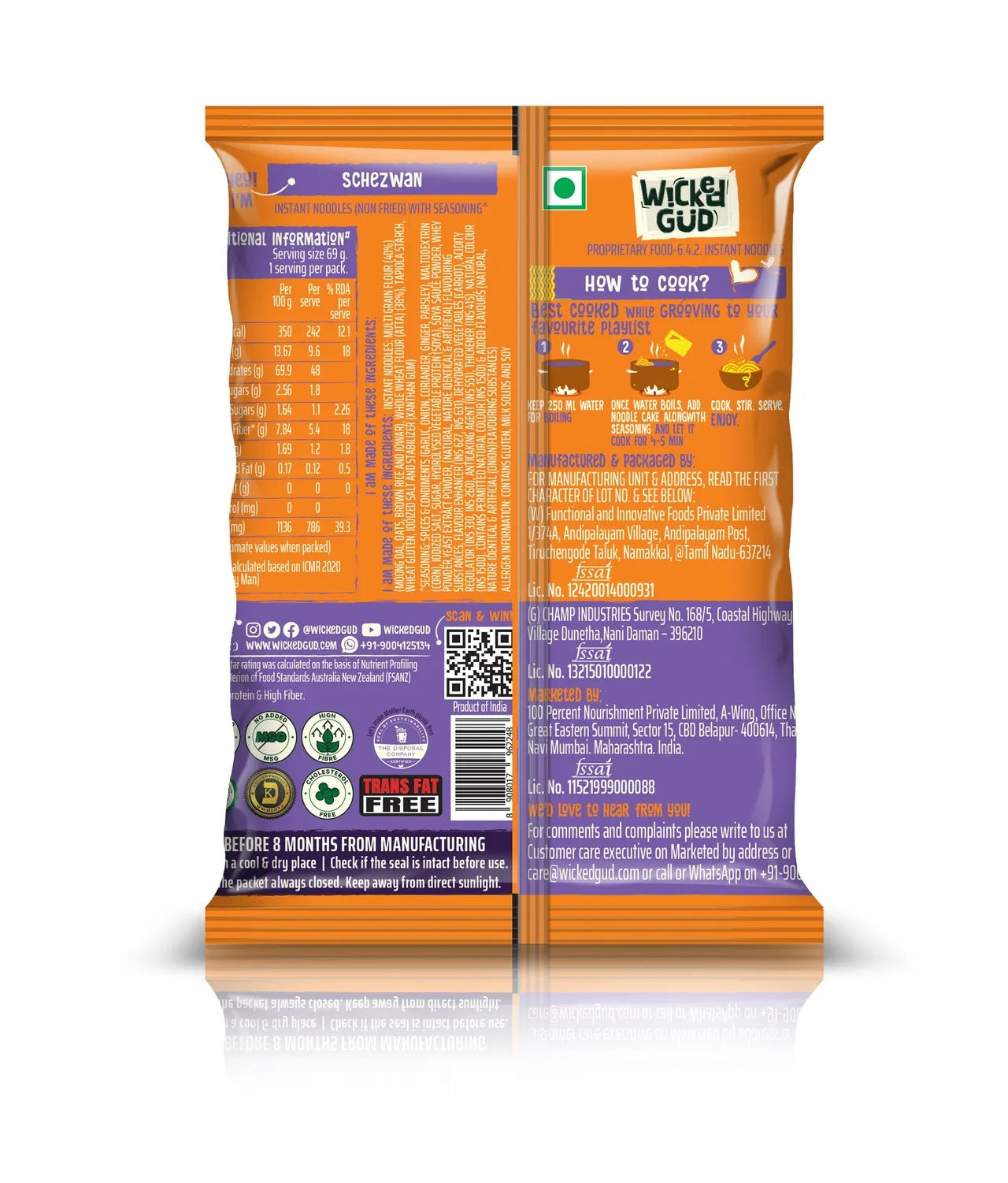 Wickedgud Instant Noodles - Schezwan - 69 g