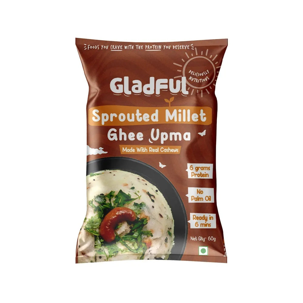 Gladful Ghee and Millets Upma(60.0 gms) & Gladful Sprouted Ragi Dosa(200.0 gms) Combo