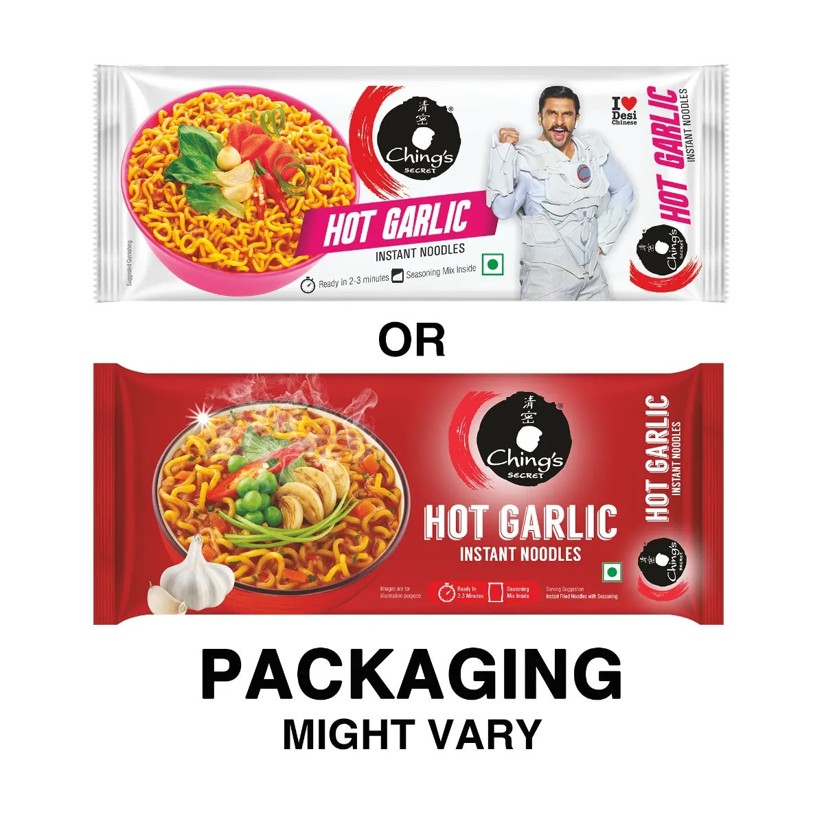 Ching's Secret Hot Garlic Instant Noodles Pouch - 240g