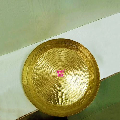 Brass Plate Tambalam, Brass Thali Traditional hammered design, Marriage Gift Item