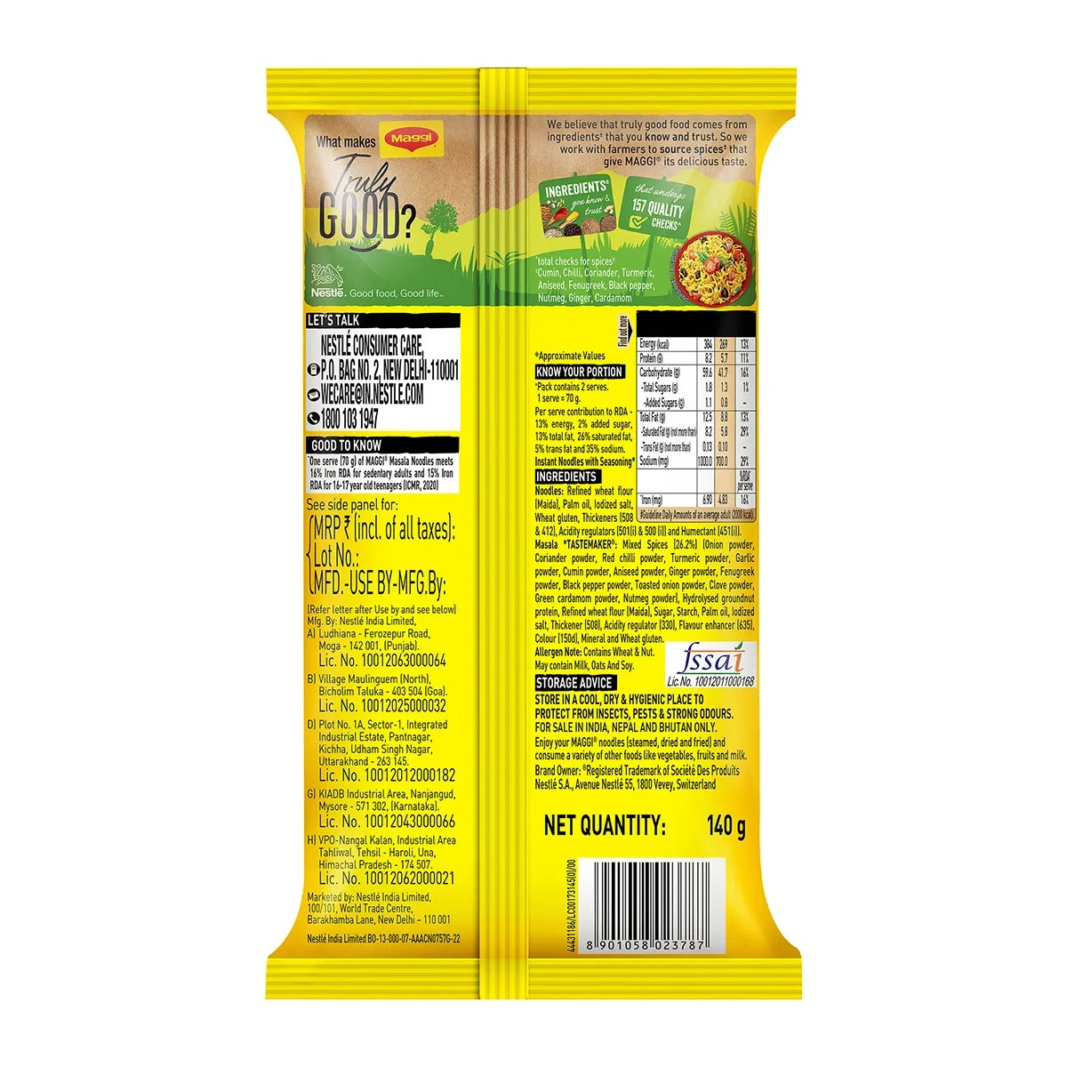 Maggi 2-Minute Noodles Masala - 2 x 70 g