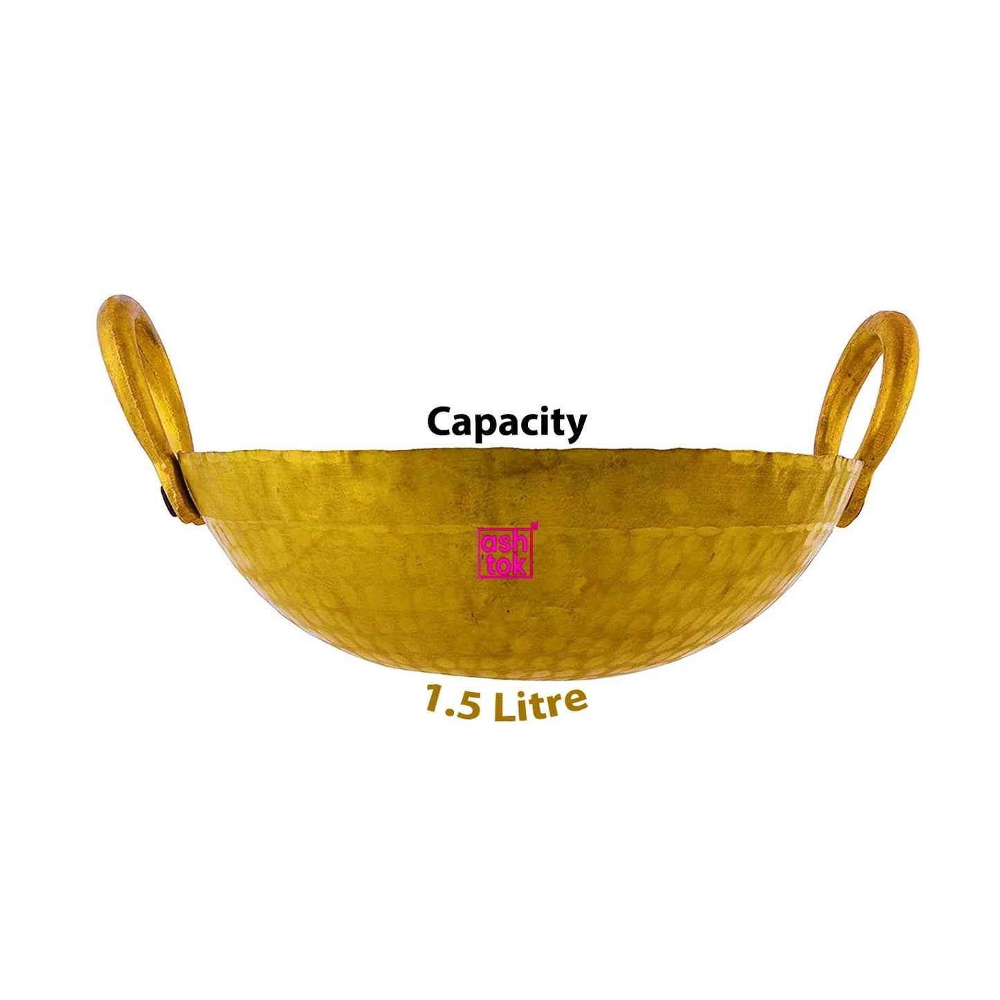 Brass Kadai, Traditional Brass Multipurposes Kadai, Brass Handmade Natural Kadai for cooking, Best Brass utensils for deepfry cooking
