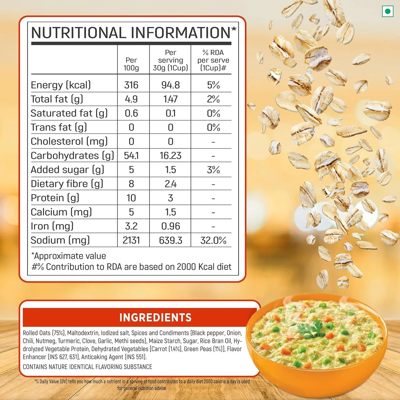 Kwality Classic Masala Oats - 500g