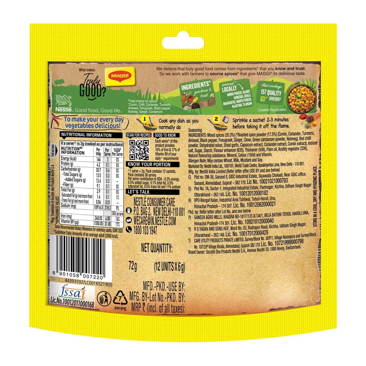 Maggi Masala-Ae-Magic Vegetable Masala - 72 g