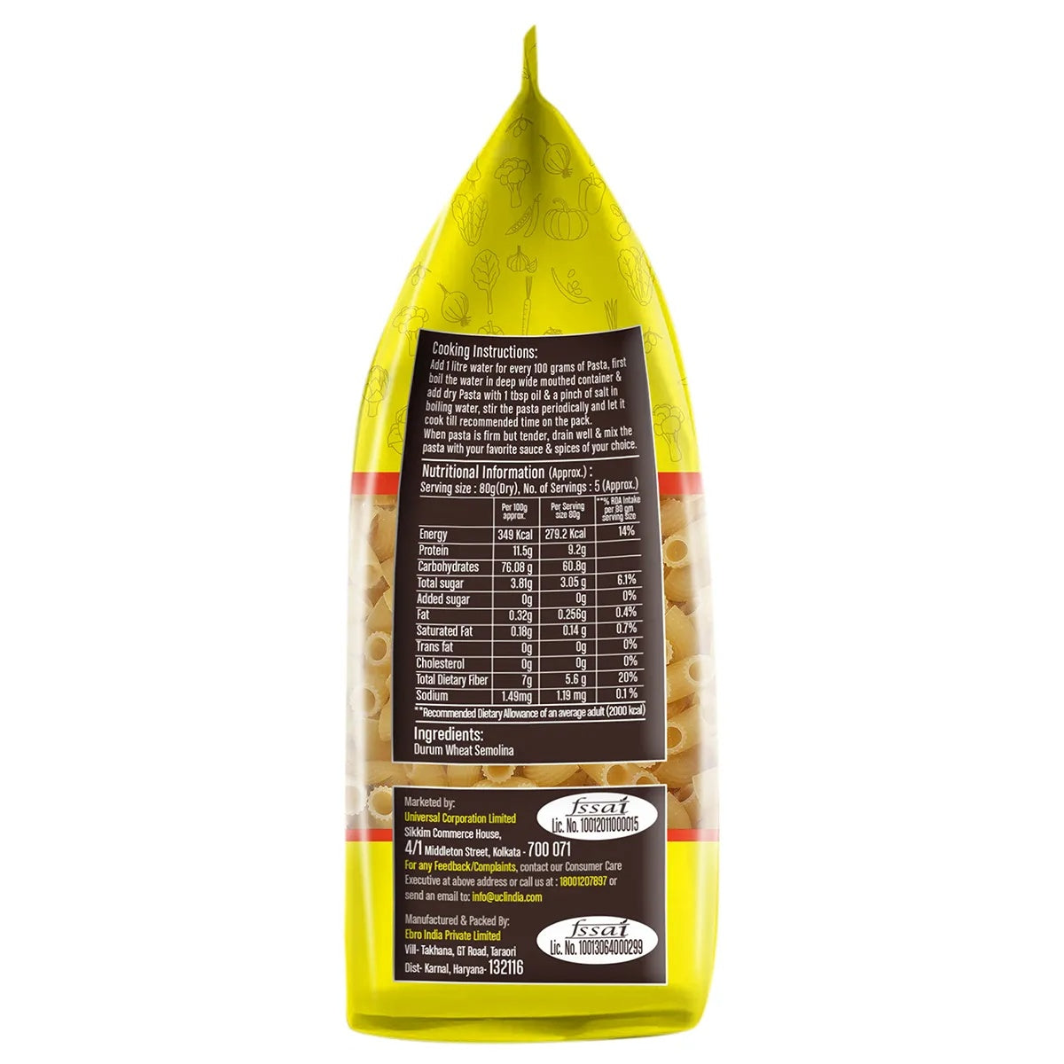 Disano Elbow Pasta, 100% Durum Wheat, No Maida - 400g