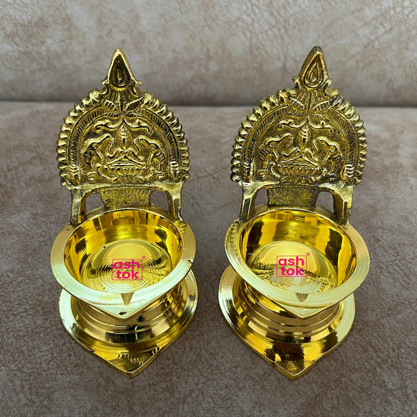 brass kamakshi deepam, Lighting Lamp (Pack of 2 Pcs)