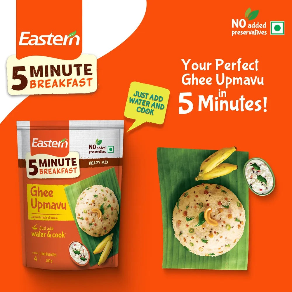 Eastern 5 Min Instant Breakfast Ghee Upmavu Ready Mix - 200g