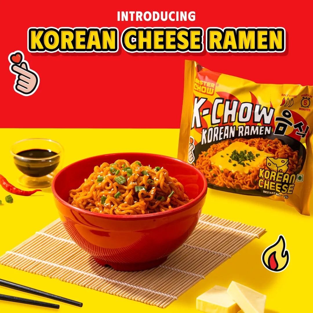 MasterChow K-chow Korean cheese Instant Noodles - 99g