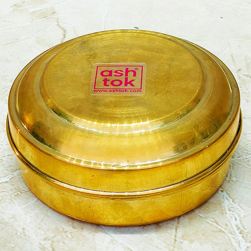 Brass Box, Brass Storage box, Masala Box Orginiser for Kitchen, Gift box