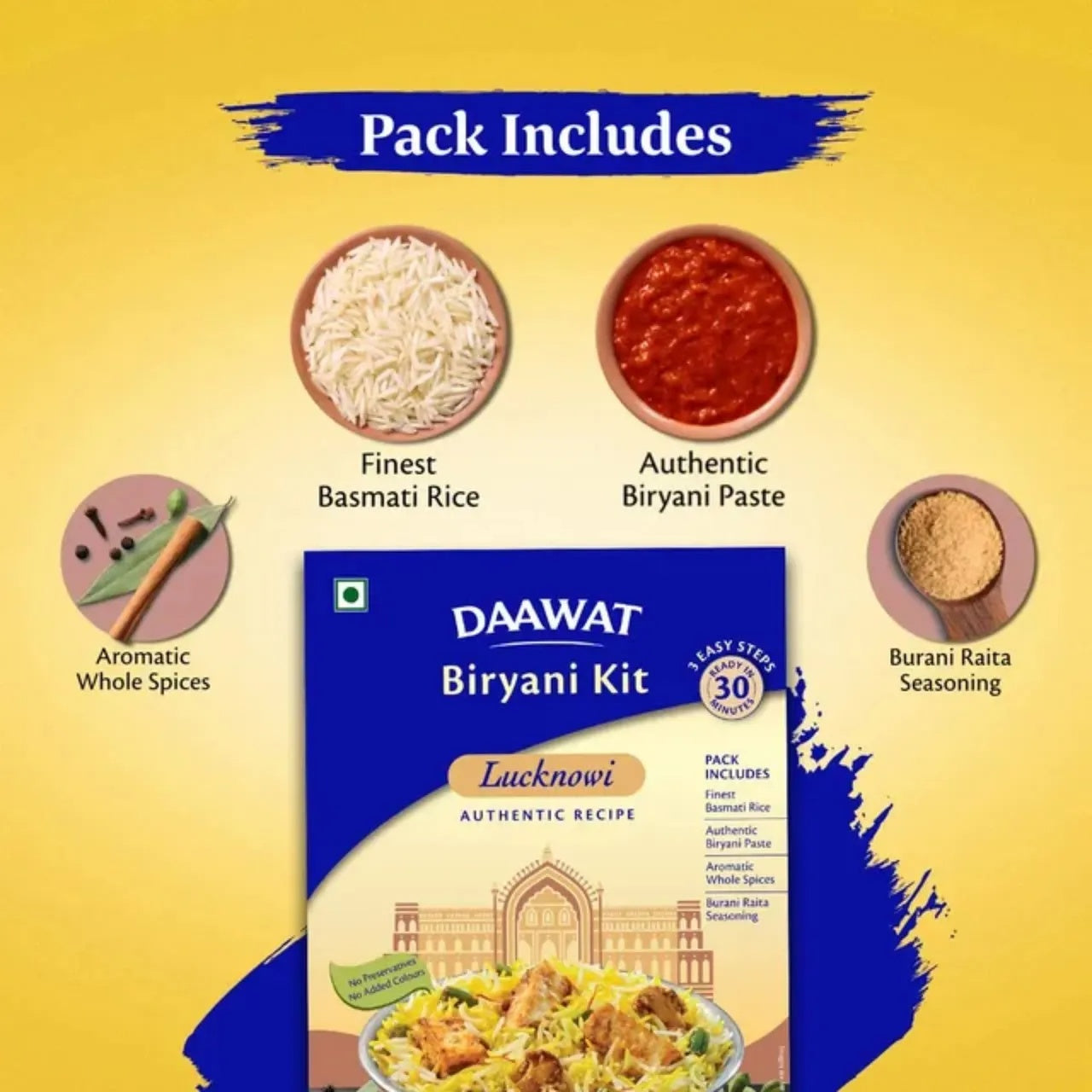 Dawaat Biryani Kit Lucknowi Ready to cook - 334g