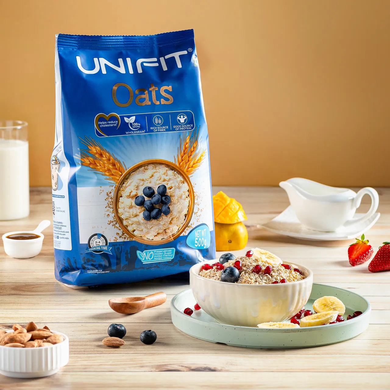 Unifit Oats | High Fiber and Protein | Healthy Breakfast Choice - 500g