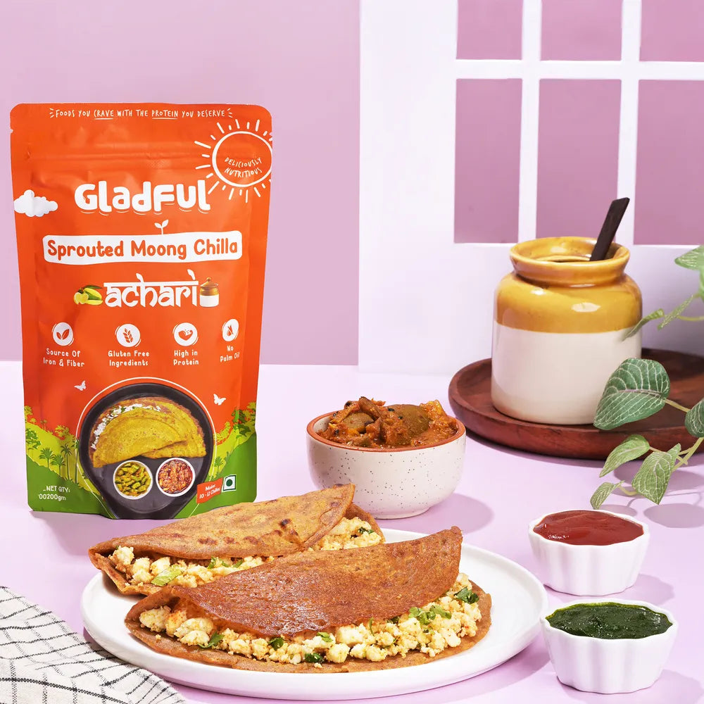 Gladful Achari Instant Chilla - 200g