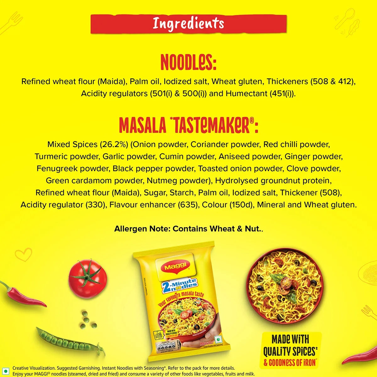 Maggi 2-Minute Noodles Masala - 12 x 70 g