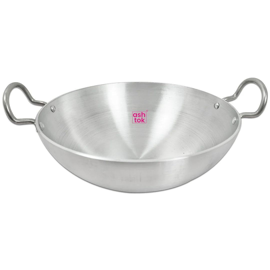 Aluminium Kadai, Aluminum Indian Kadai Cookware pan, Deepfry pan, Stir Pan, Frying Pan