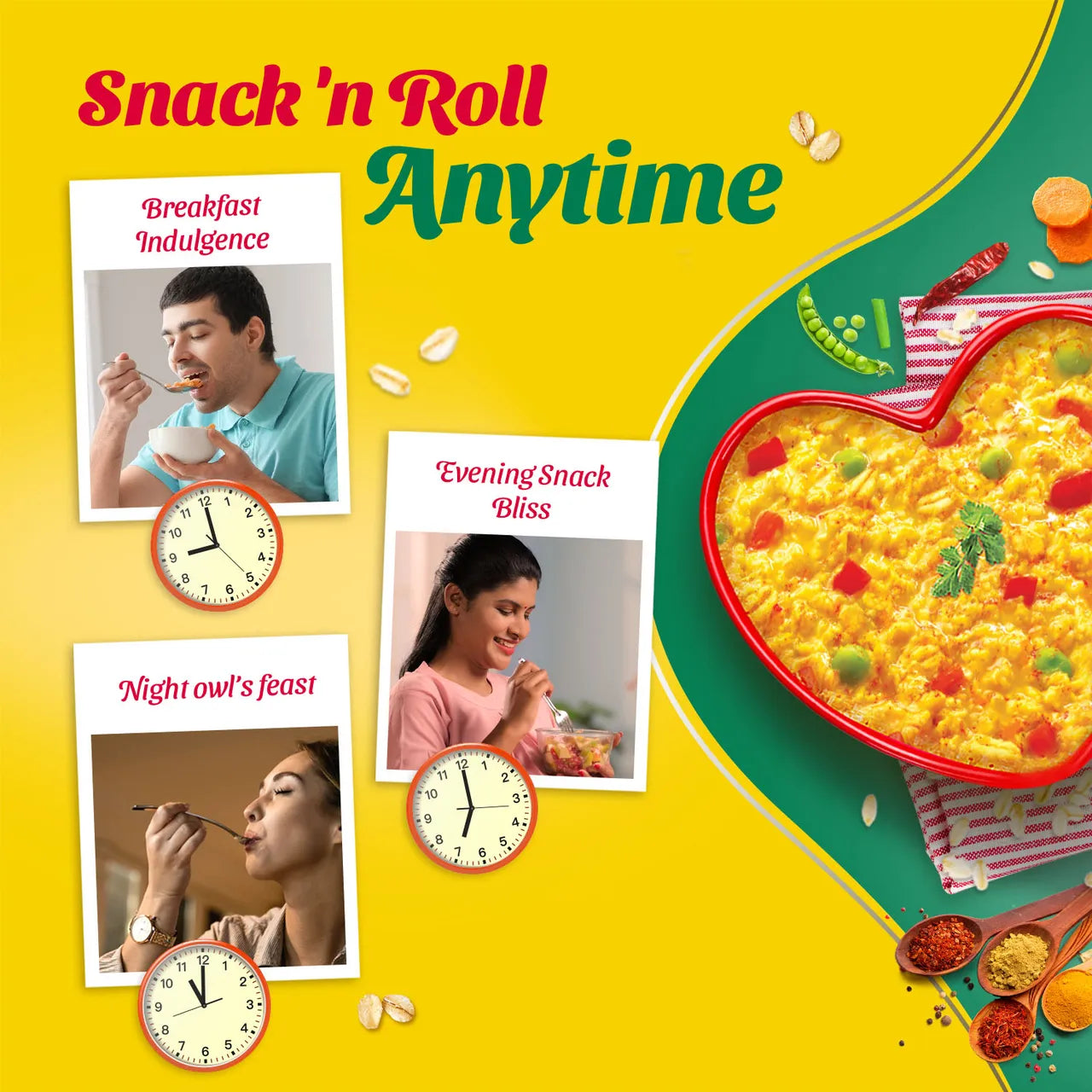 Saffola Masala Oats | Veggie Twist | Anytime Snack | Ready in 3 mins | Millets Goodness - 38 g