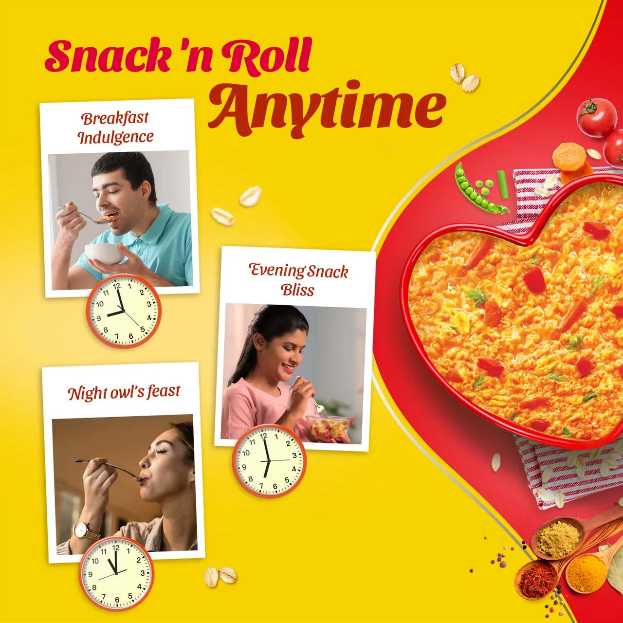 Saffola Masala Oats | Peppy Tomato | Anytime Snack | Ready in 3 mins | Millets Goodness - 500 g