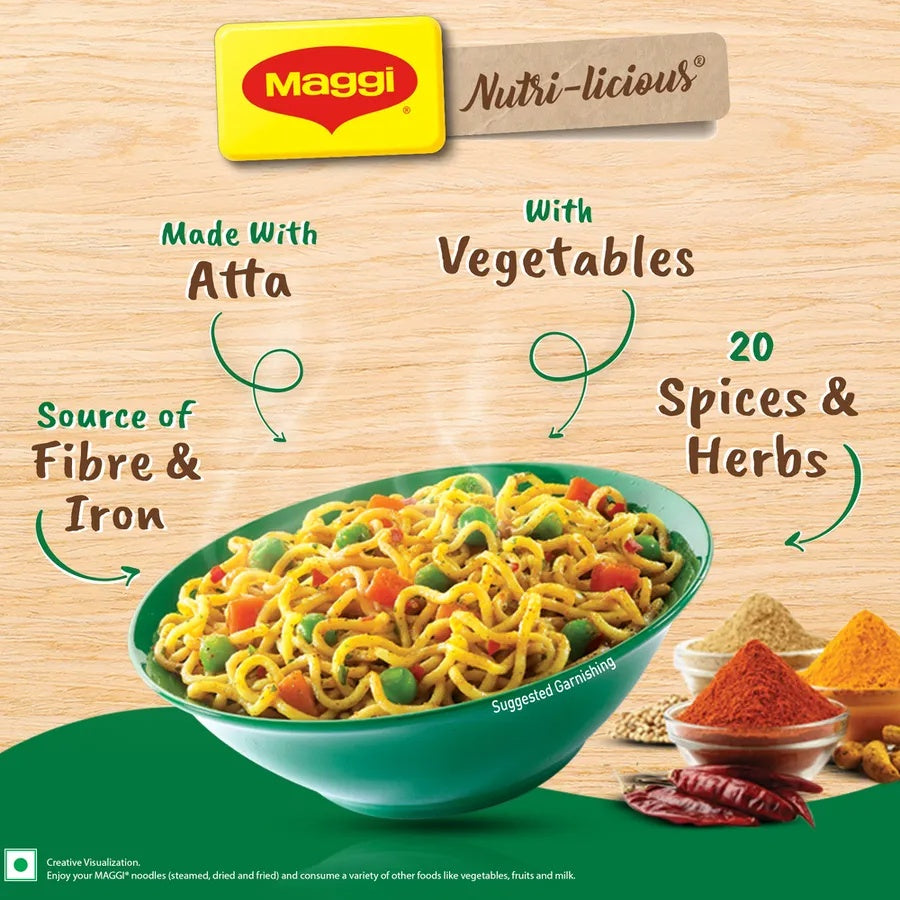 Maggi Nutri-Licious Masala Veg Atta Noodles - 72.5g
