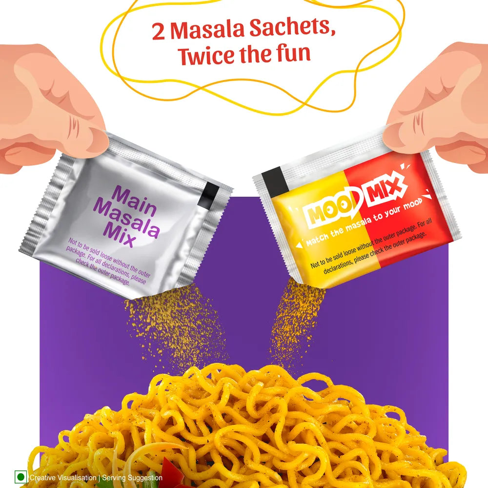 Sunfeast Yippee! Mood Masala Long Instant Noodles with 2 Masala Sachets - 260 gms
