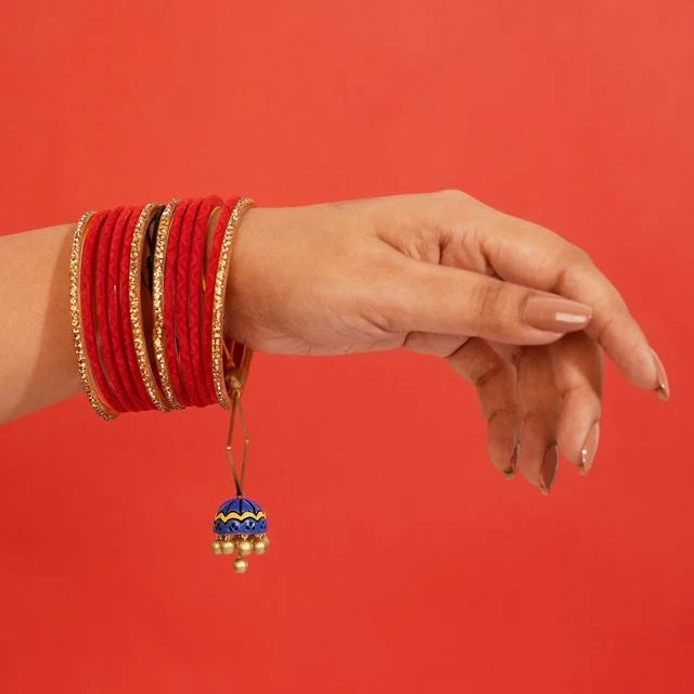 Bhaiya Bhabhi Rakhi Set (Blue)