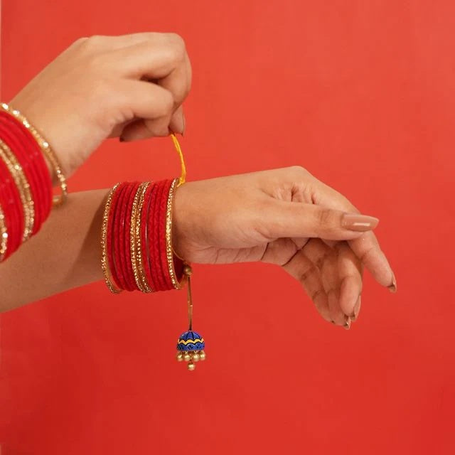 Bhaiya Bhabhi Rakhi Set (Blue)