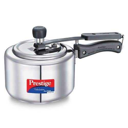 Prestige Popular Svachh Virgin Aluminium Spillage Control Pressure Cooker (Silver)