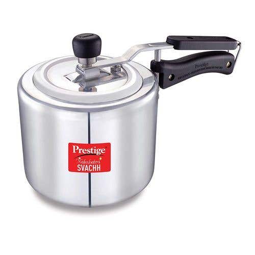 Prestige Nakshatra Svachh Aluminium Spillage Control Pressure Cooker (Silver)