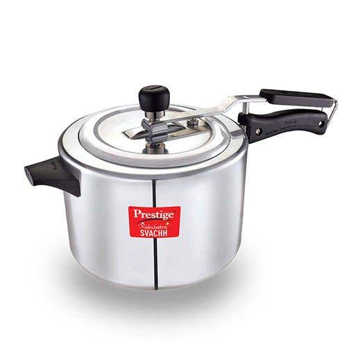 Prestige Nakshatra Svachh Aluminium Spillage Control Pressure Cooker (Silver)