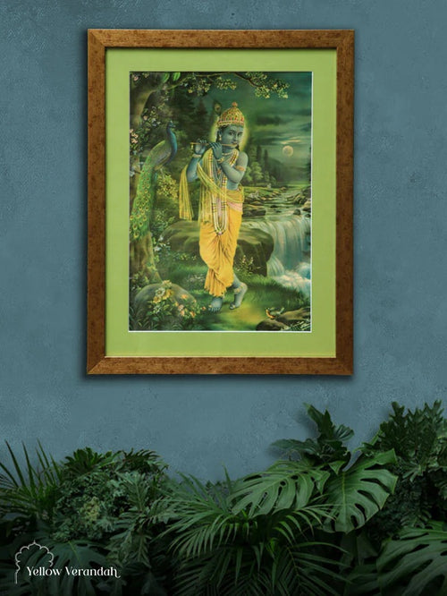 Oleograph Print Frame - Krishna