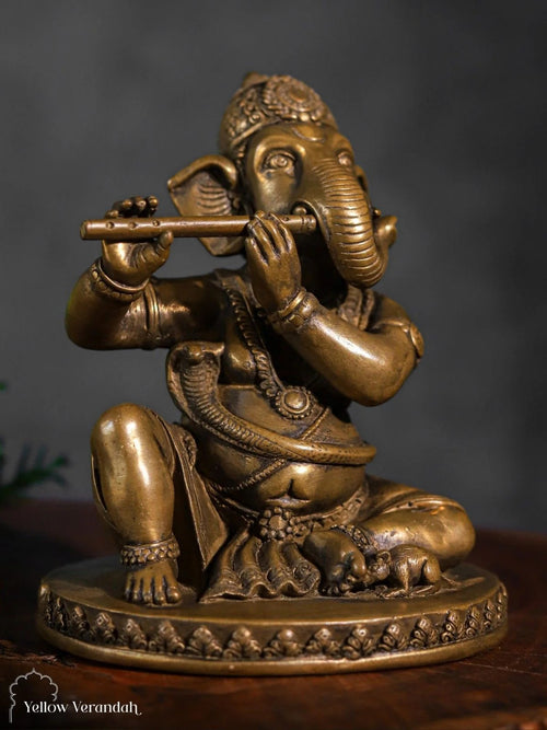 Brass Ganesha Sculpture