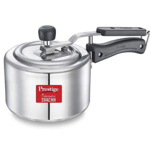 Prestige Nakshatra Svachh Aluminium Spillage Control Pressure Cooker (Silver)