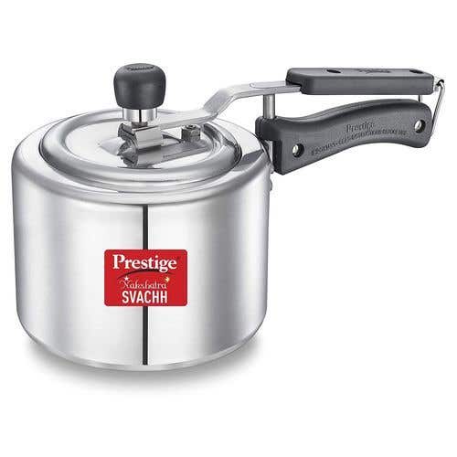 Prestige Nakshatra Plus Svachh Aluminium Spillage Control Pressure Cooker (Silver)