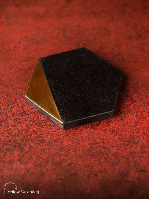 Marble Brass Coaster