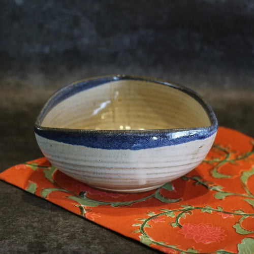 Stoneware Triangular Serving Bowl