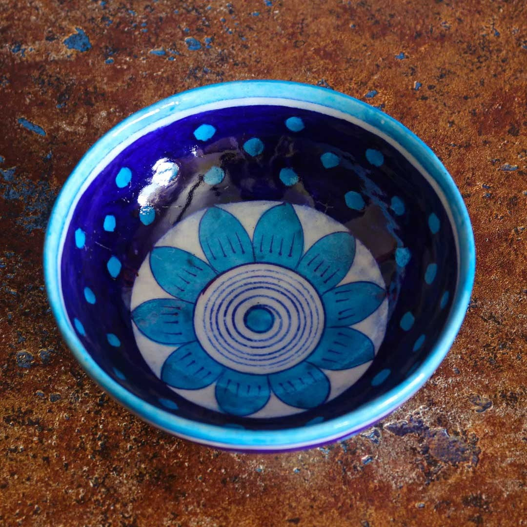 Blue Pottery Snack Bowl