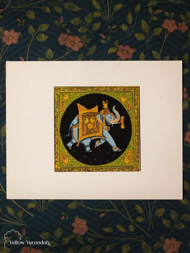 Original Mughal Painting - Elephant