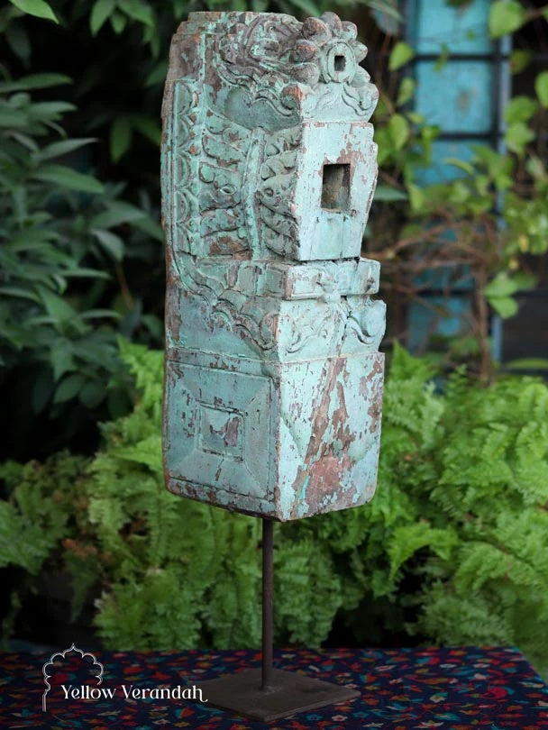 Antique Wooden Carving on Stand