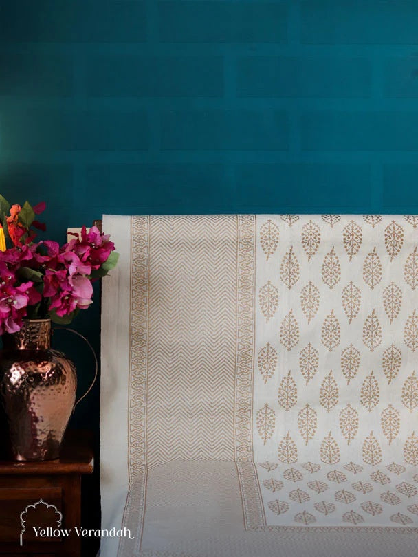Block Printed Cotton Bedsheet - Double