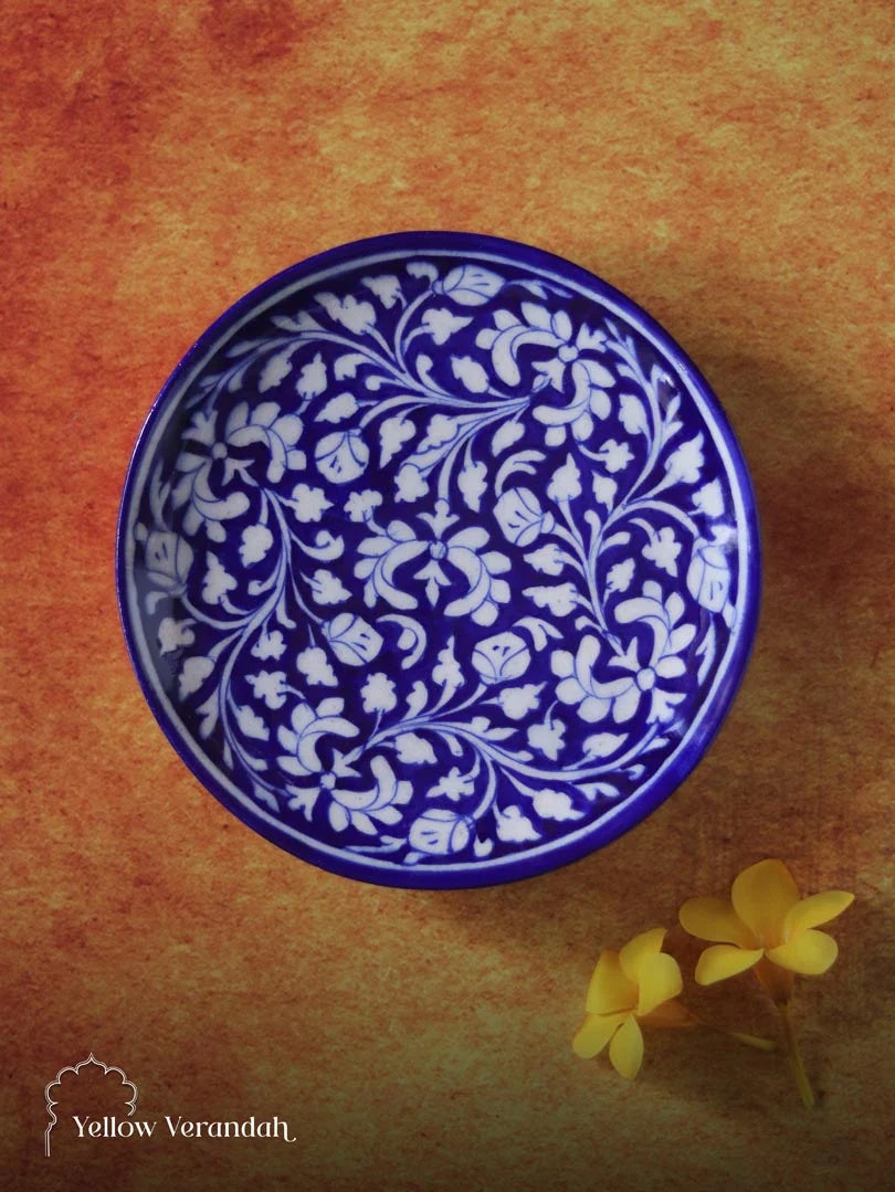 Ceramic Blue Pottery Wall Plate - 8