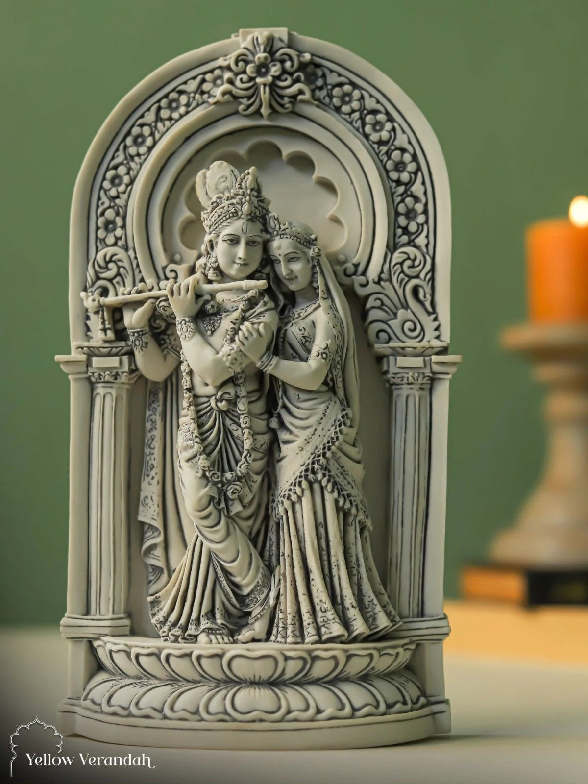Radha Krishna Sculpture - Marble God Statue