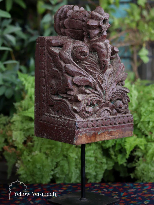 Antique Wooden Carving on Stand