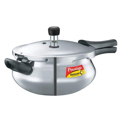 Prestige Deluxe Plus Aluminium Outer Lid Pressure Handi, Silver