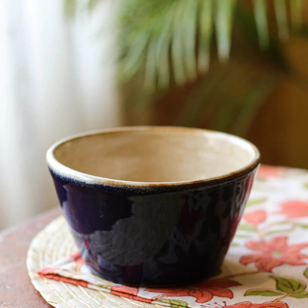 Stoneware Snack Serving Bowl