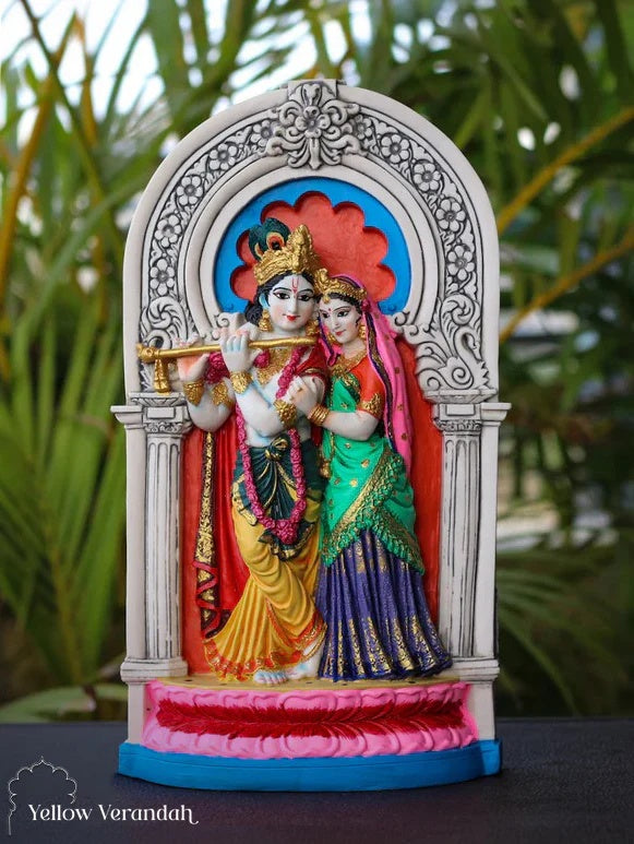 Radha Krishna Sculpture - Marble God Statue