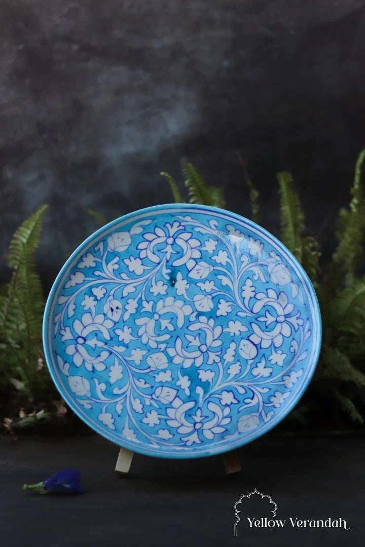 Ceramic Blue Pottery Wall Plate