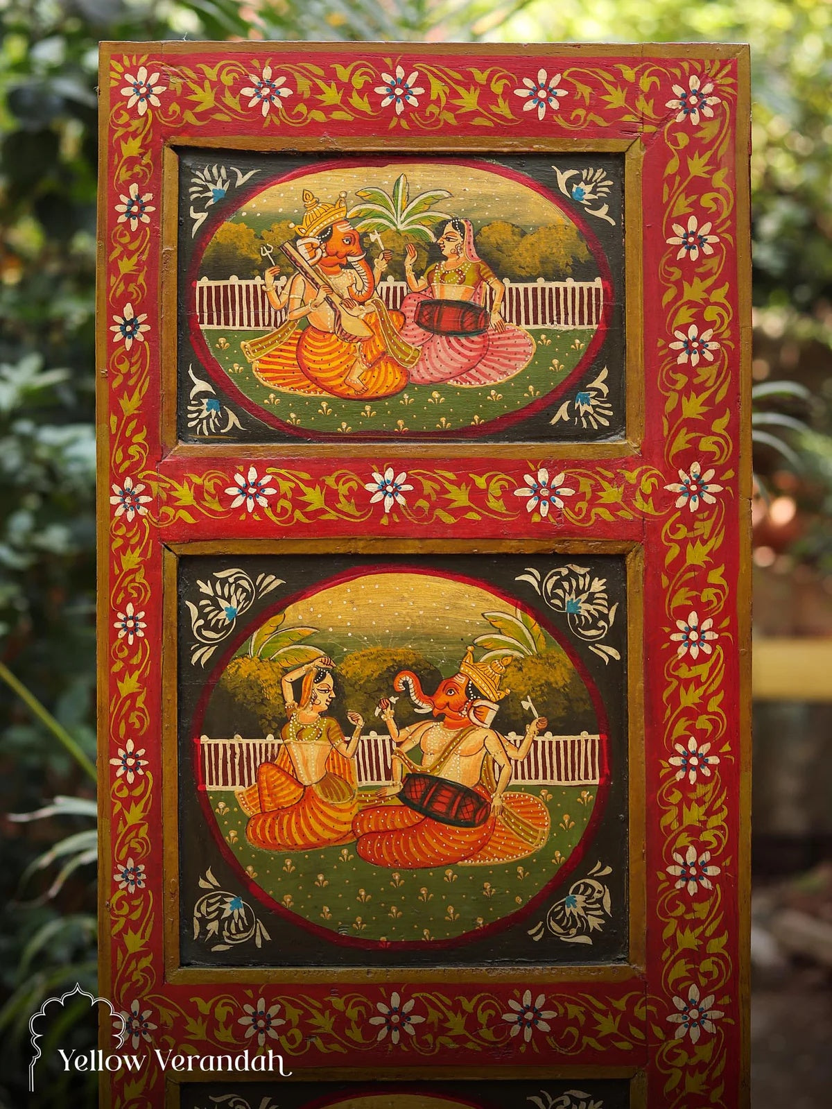 Vintage Wooden Handpainted Door Panel (Single)